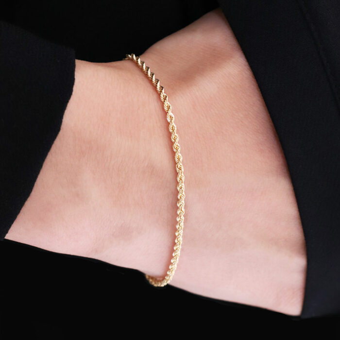 Seil Armband gold